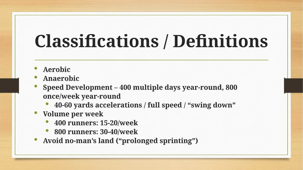 400 / 800 Meter Training for High School Athletes - slide 3 of 15