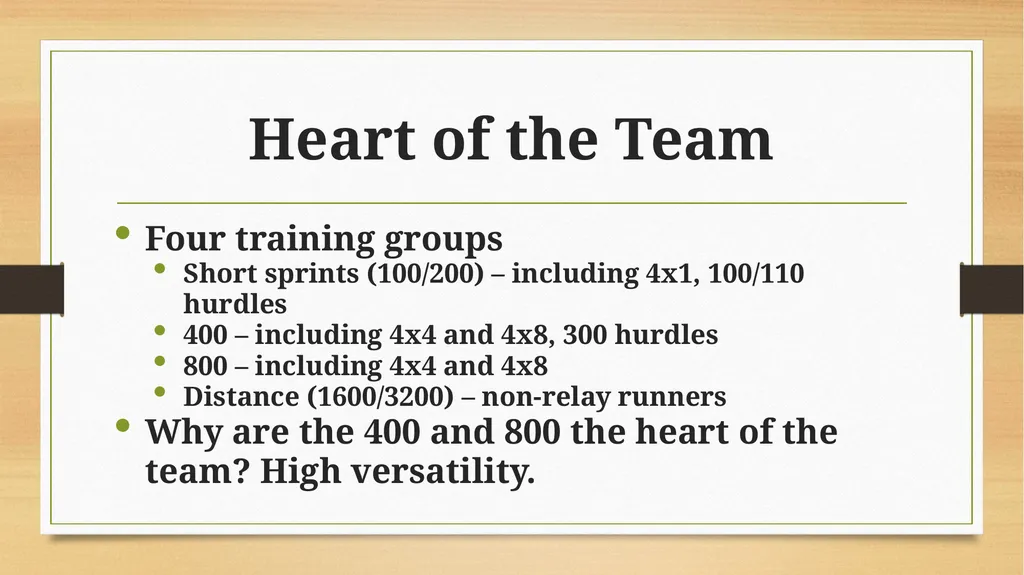 400 / 800 Meter Training for High School Athletes - slide 5 of 15