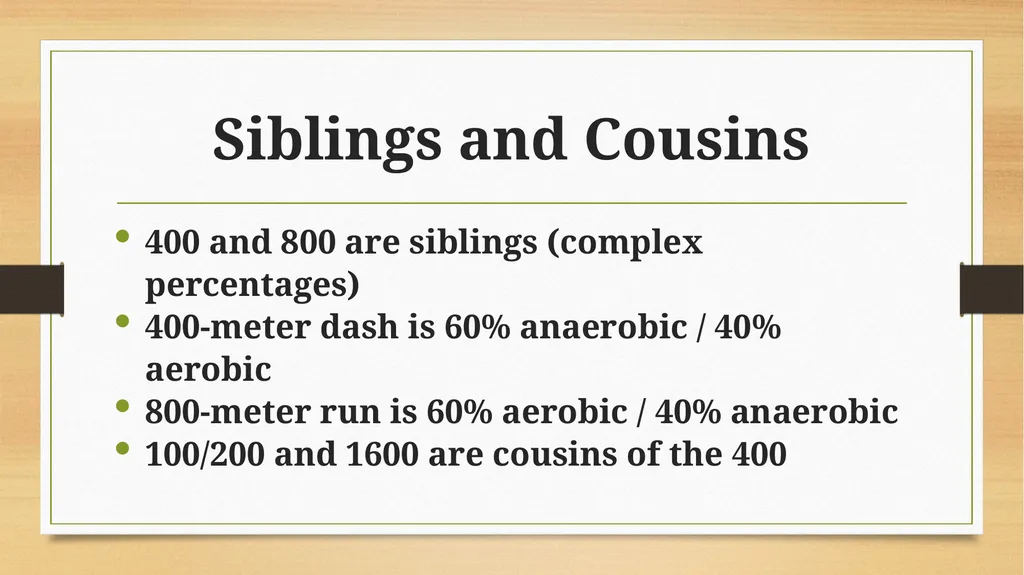 400 / 800 Meter Training for High School Athletes - slide 4 of 15