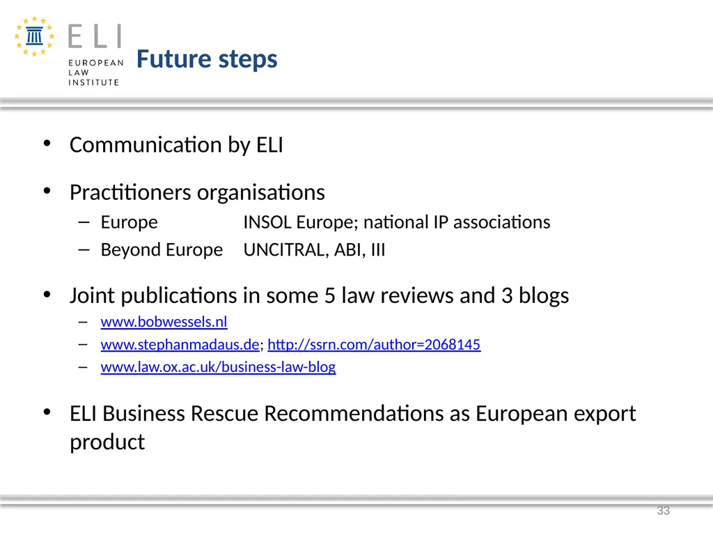 Trans Europe Experts 16 mars 2018 Denis PHILIPPE - slide 33 of 35