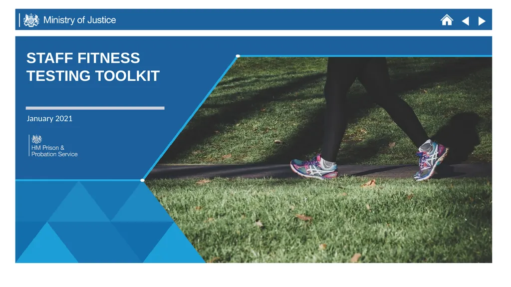 STAFF FITNESS TESTING TOOLKIT January 2021 Purpose - slide 1 of 8