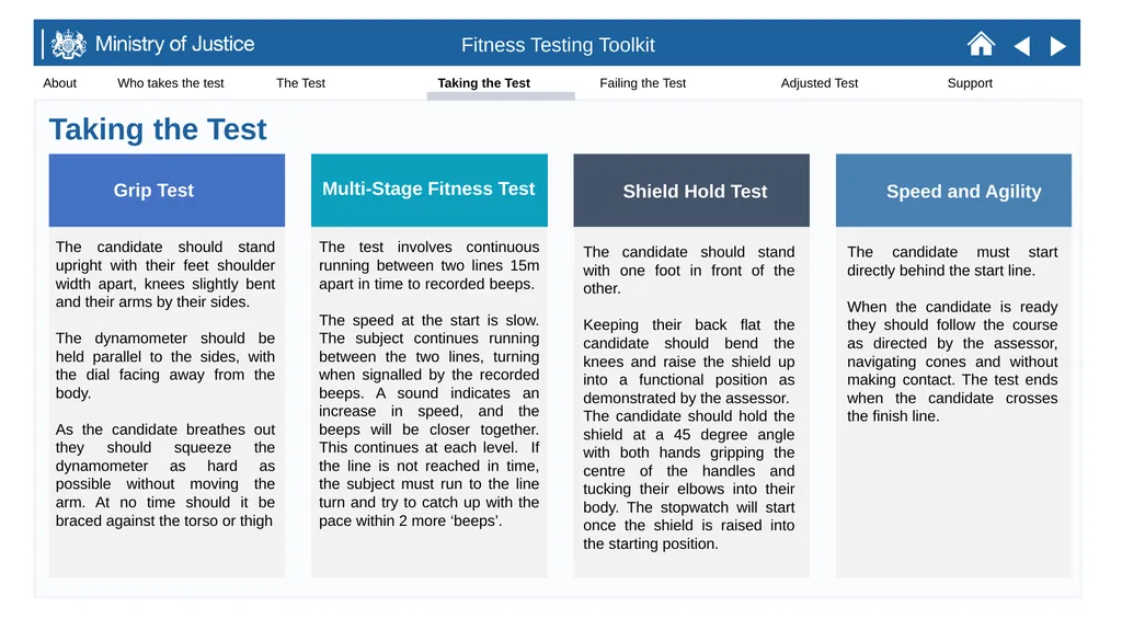 STAFF FITNESS TESTING TOOLKIT January 2021 Purpose - slide 5 of 8