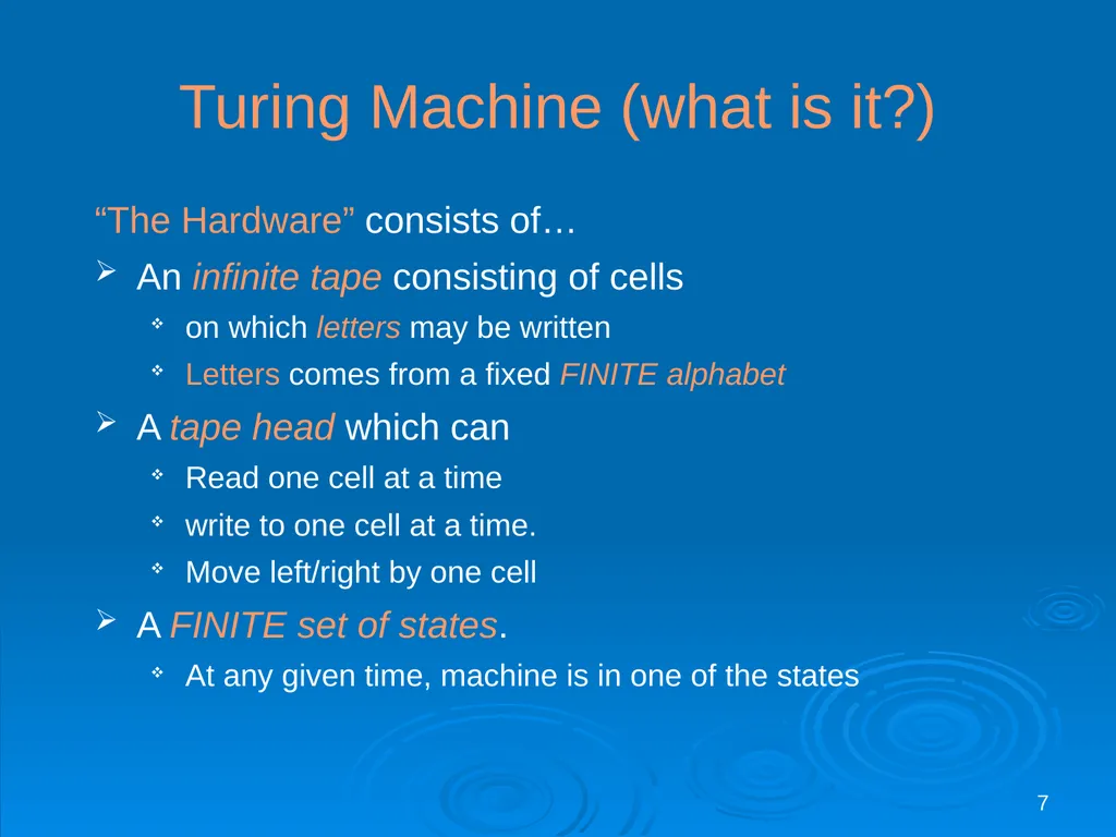 1 Theory: Models of Computation Readings: Chapter - slide 7 of 50