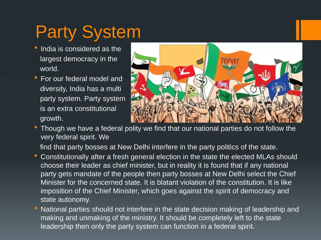 Federalism in India; Issues and Challenges By - slide 8 of 15