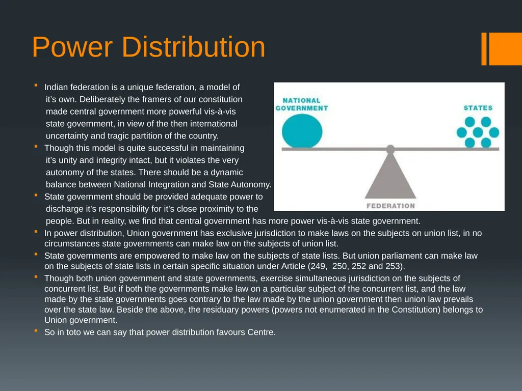 Federalism in India; Issues and Challenges By - slide 3 of 15