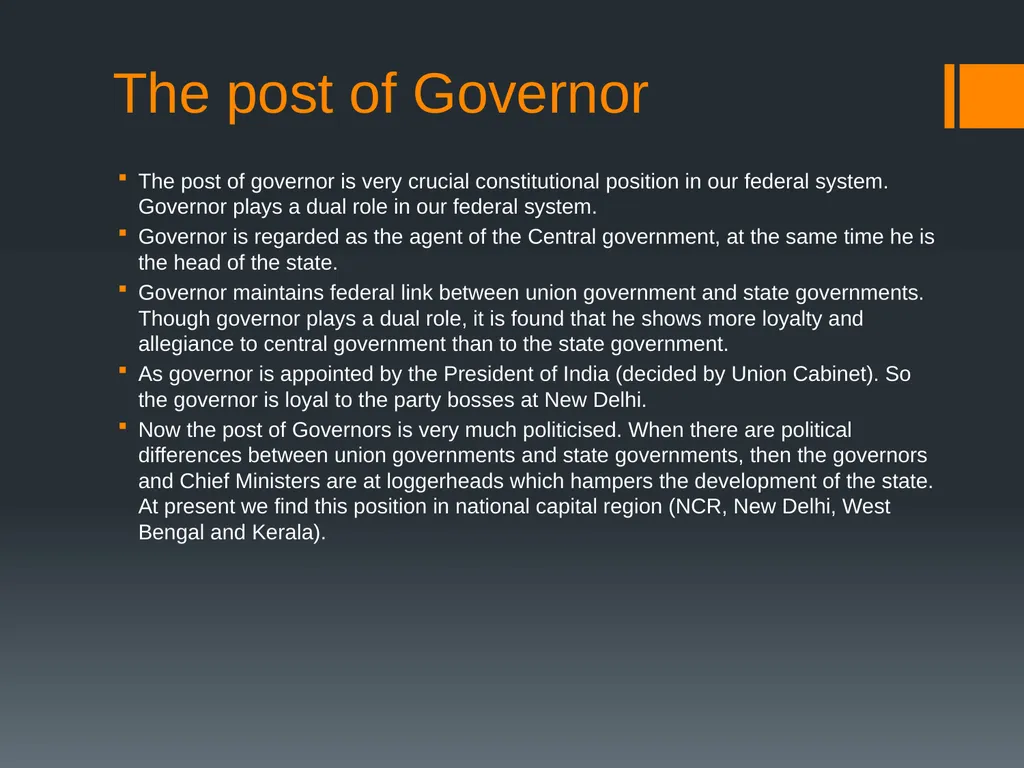 Federalism in India; Issues and Challenges By - slide 10 of 15
