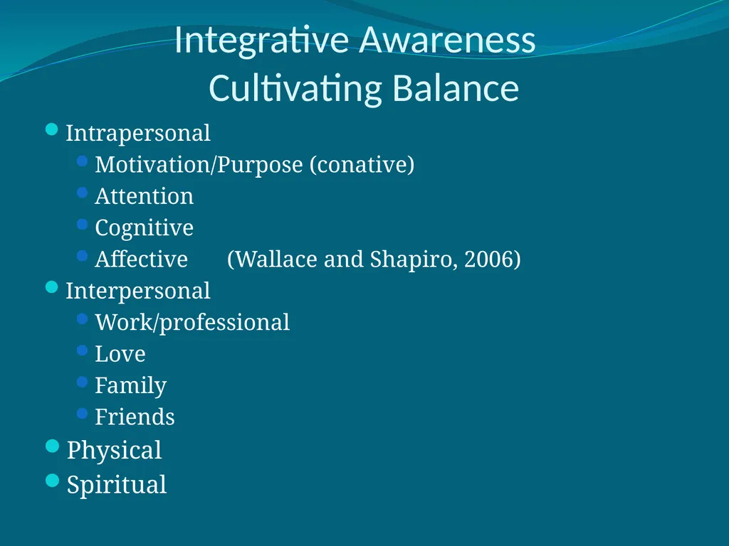 Integrative Awareness Training To increase self - slide 5 of 10