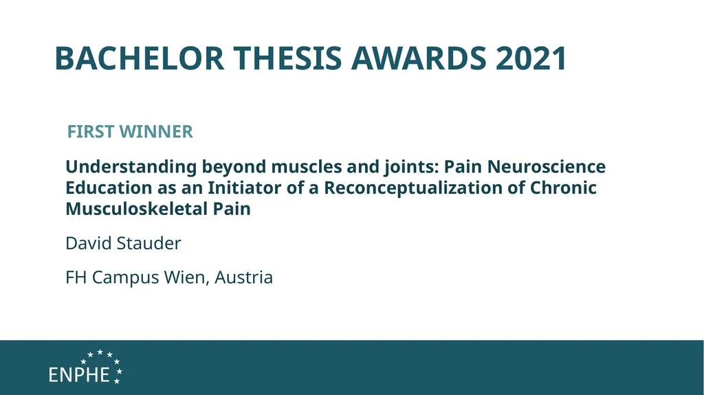 ENPHE THESIS AWARDS 2021 ENPHE CONFERENCE 2021 - slide 2 of 7