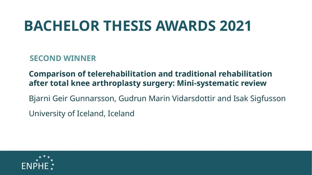ENPHE THESIS AWARDS 2021 ENPHE CONFERENCE 2021 - slide 3 of 7