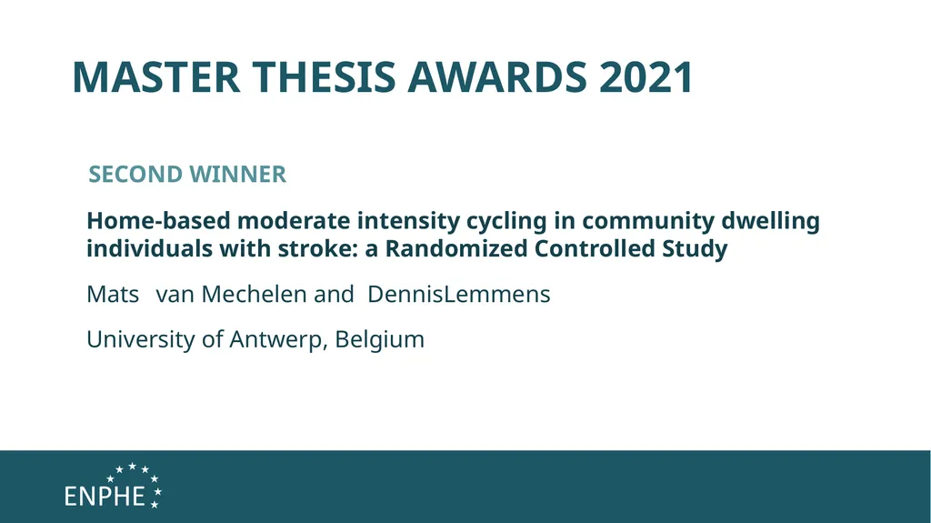 ENPHE THESIS AWARDS 2021 ENPHE CONFERENCE 2021 - slide 5 of 7
