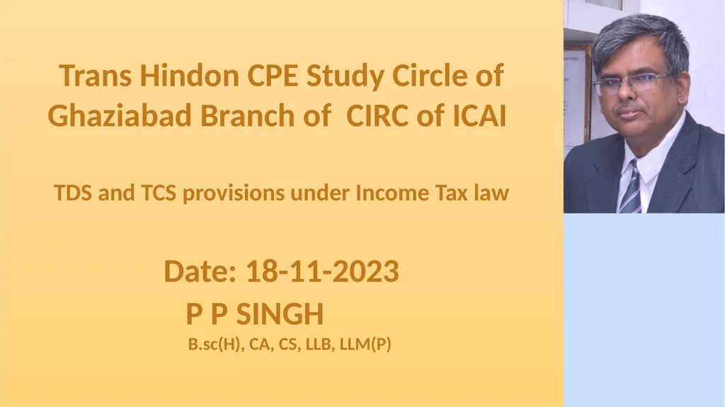 Trans Hindon CPE Study Circle of Ghaziabad Branch