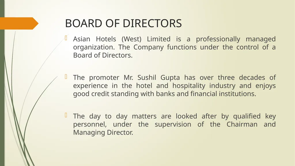 CORPORATE PRESENTATION ASIAN HOTELS (WEST) GROUP - slide 7 of 25