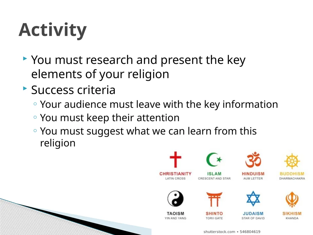 Teaching RE and World Views What are your world - slide 28 of 46