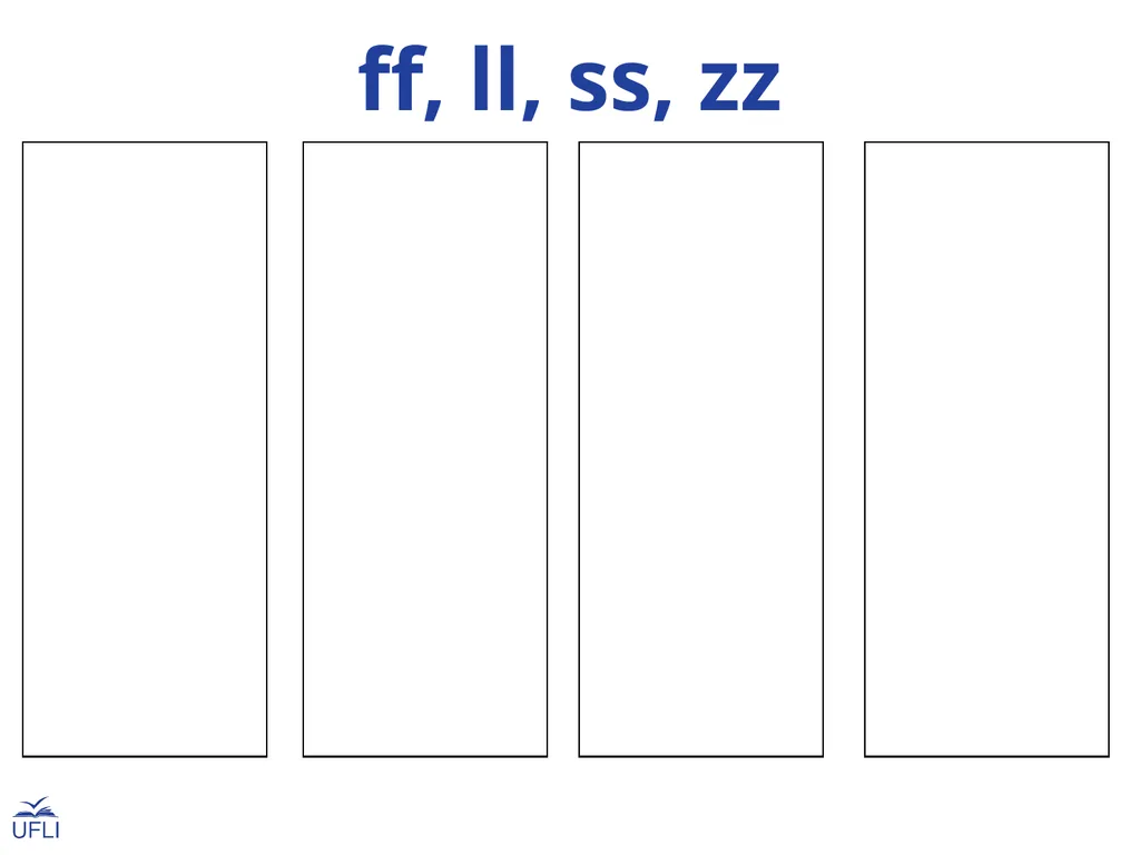 Double Letters & Trigraphs Word Lists ff, ll, ss, - slide 4 of 10