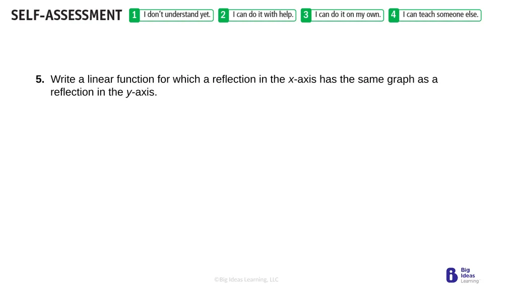 Lesson 3.7 Transformations of Linear Functions - slide 13 of 25