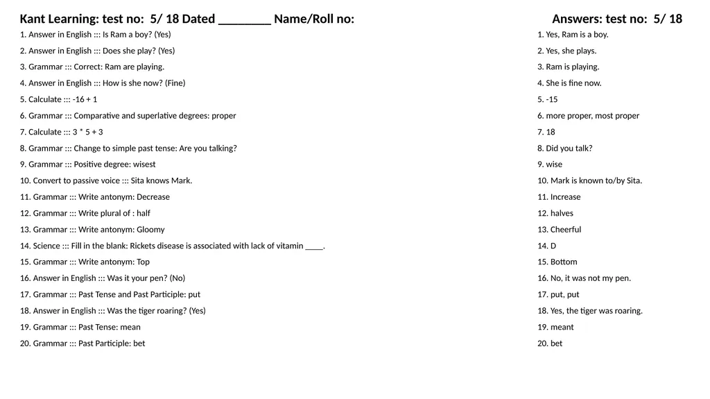 1. Translate into Hindi ::: many 1. बहुत सारे (How - slide 58 of 160