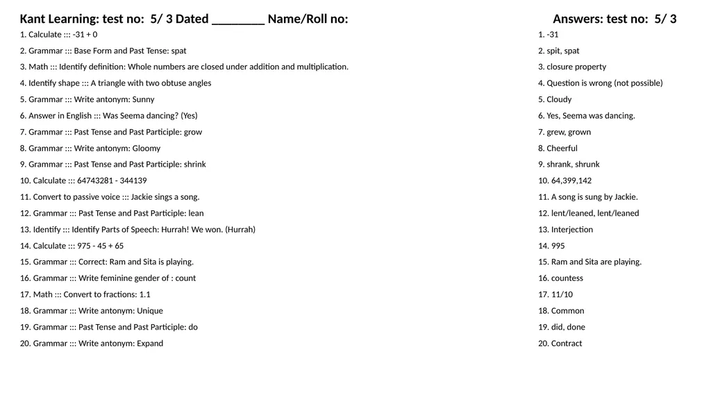 1. Translate into Hindi ::: many 1. बहुत सारे (How - slide 43 of 160