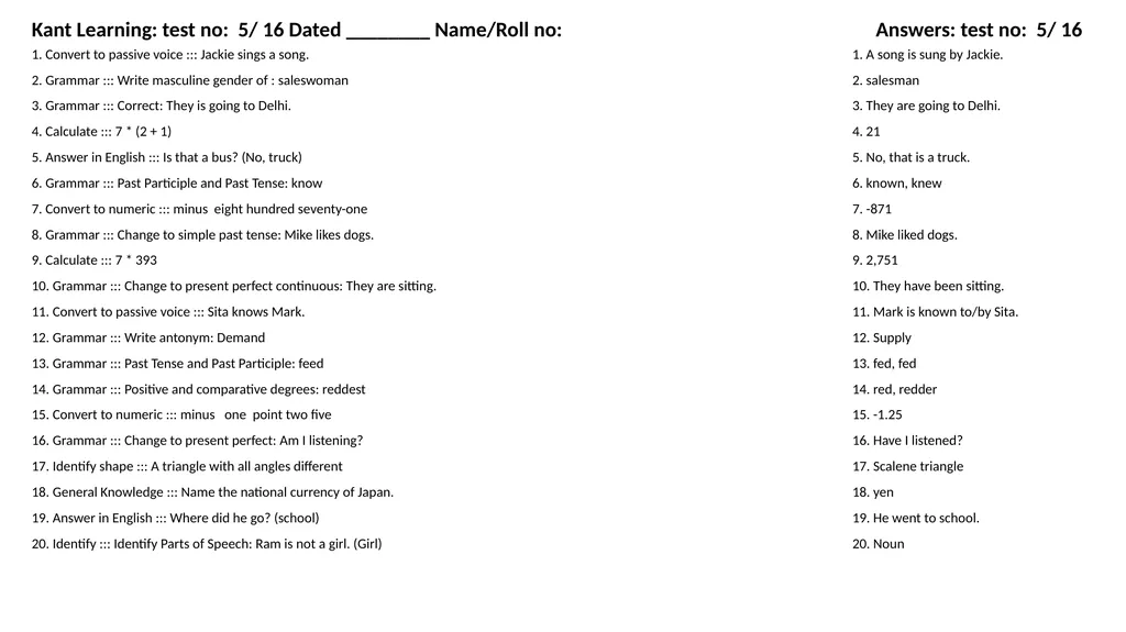 1. Translate into Hindi ::: many 1. बहुत सारे (How - slide 56 of 160