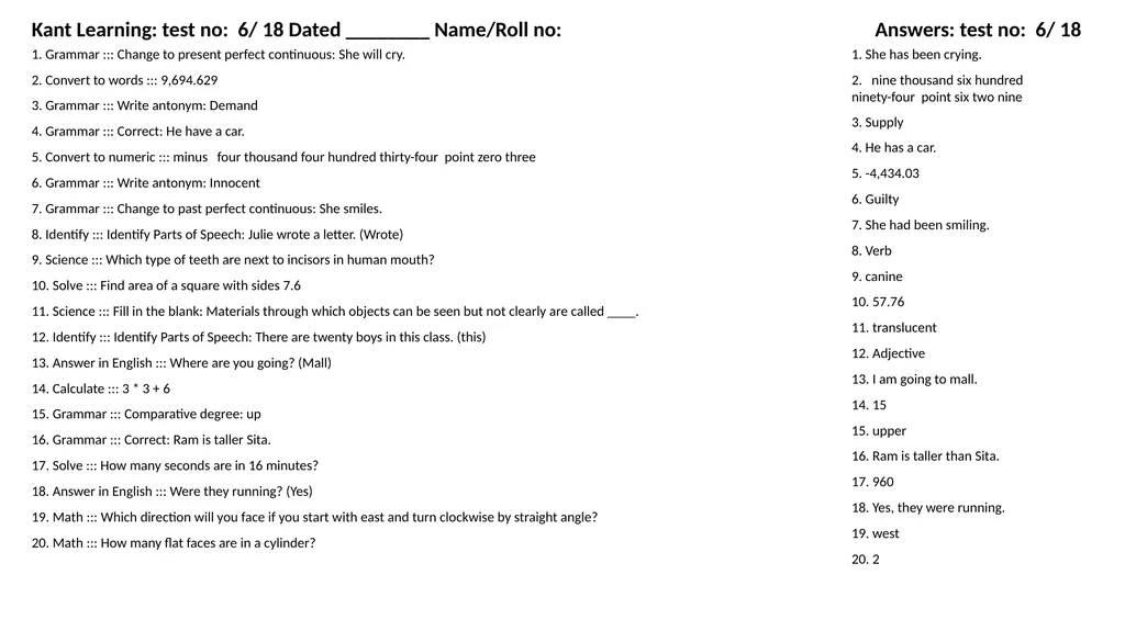 1. Translate into Hindi ::: many 1. बहुत सारे (How - slide 78 of 160