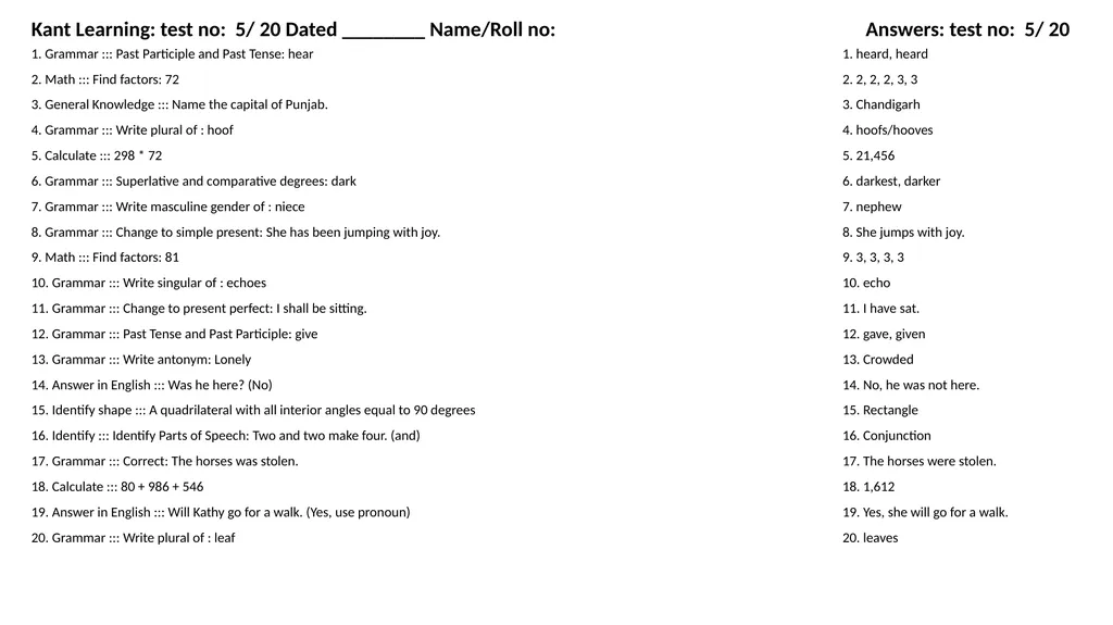1. Translate into Hindi ::: many 1. बहुत सारे (How - slide 60 of 160