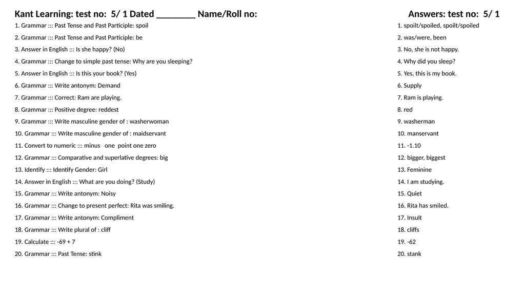 1. Translate into Hindi ::: many 1. बहुत सारे (How - slide 41 of 160