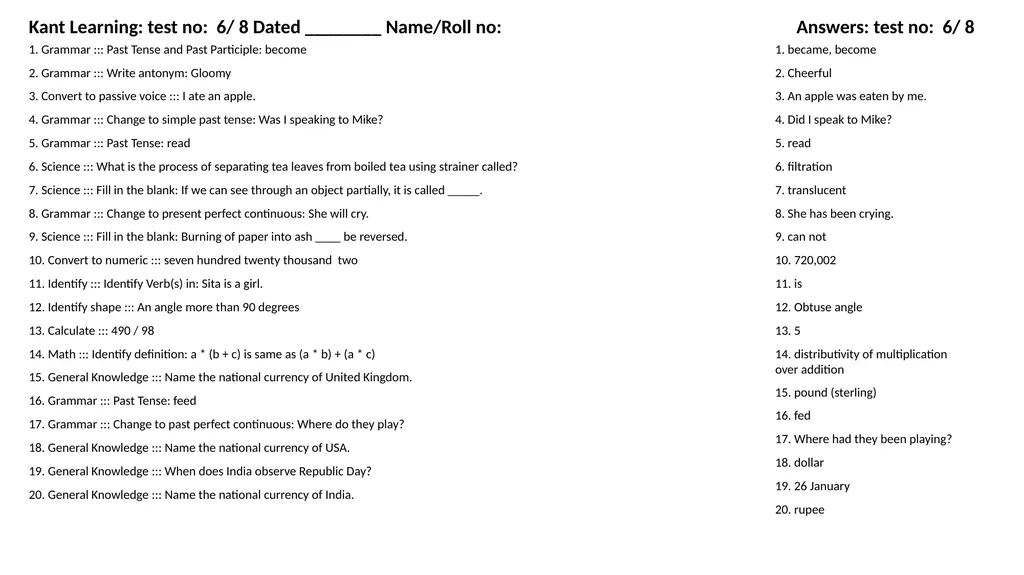 1. Translate into Hindi ::: many 1. बहुत सारे (How - slide 68 of 160