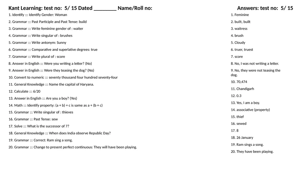 1. Translate into Hindi ::: many 1. बहुत सारे (How - slide 55 of 160