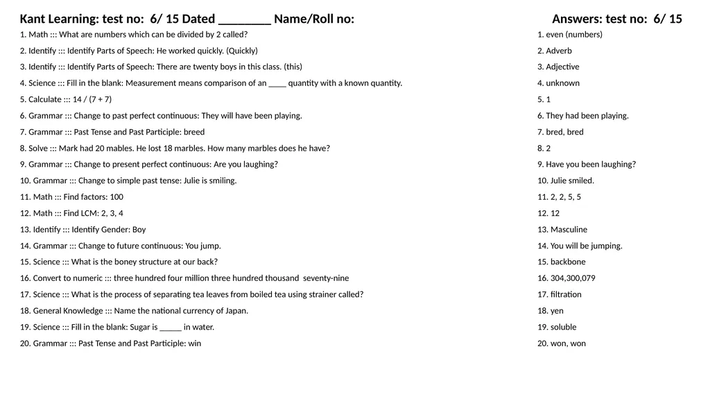 1. Translate into Hindi ::: many 1. बहुत सारे (How - slide 75 of 160