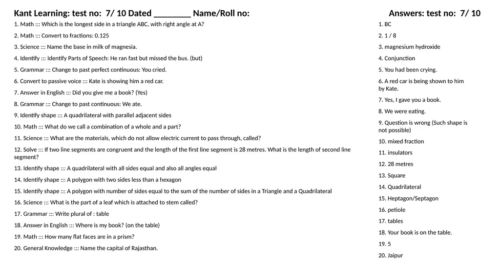 1. Translate into Hindi ::: many 1. बहुत सारे (How - slide 90 of 160