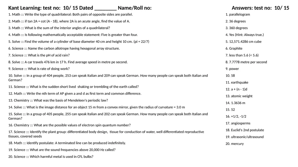 1. Translate into Hindi ::: many 1. बहुत सारे (How - slide 155 of 160
