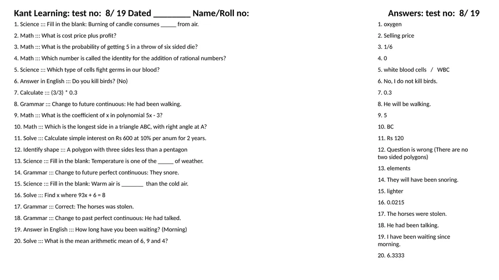 1. Translate into Hindi ::: many 1. बहुत सारे (How - slide 119 of 160