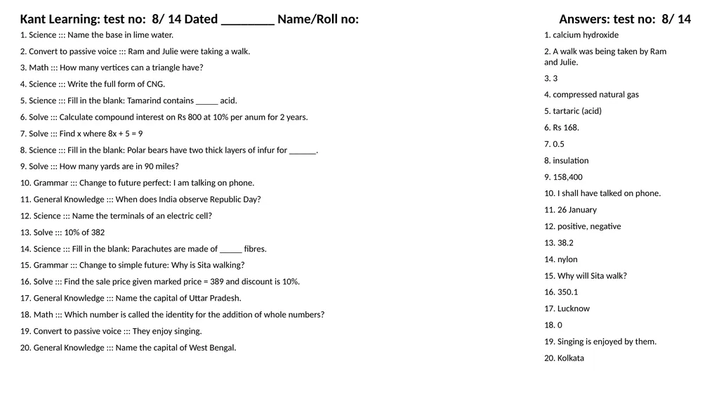 1. Translate into Hindi ::: many 1. बहुत सारे (How - slide 114 of 160