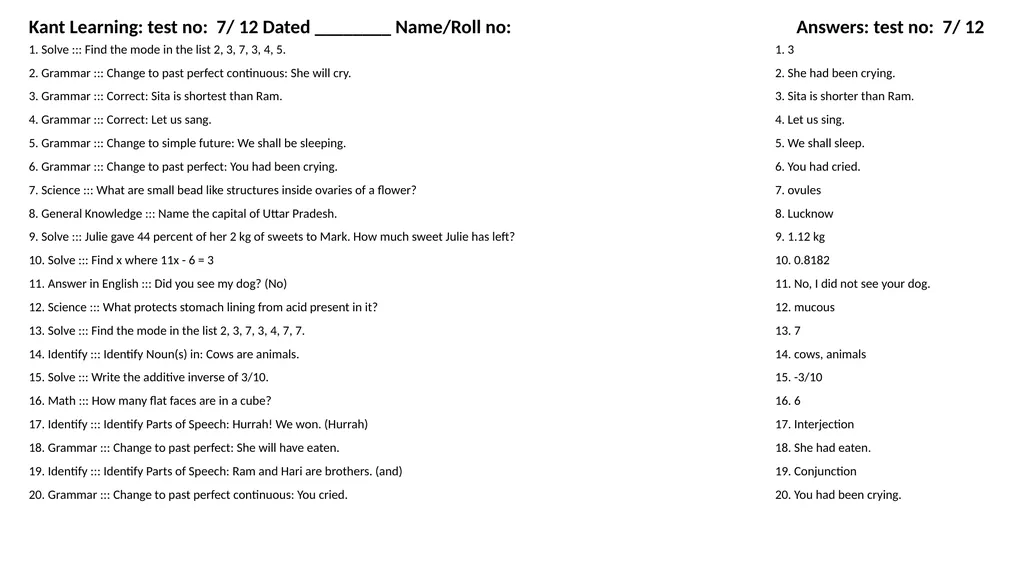 1. Translate into Hindi ::: many 1. बहुत सारे (How - slide 92 of 160