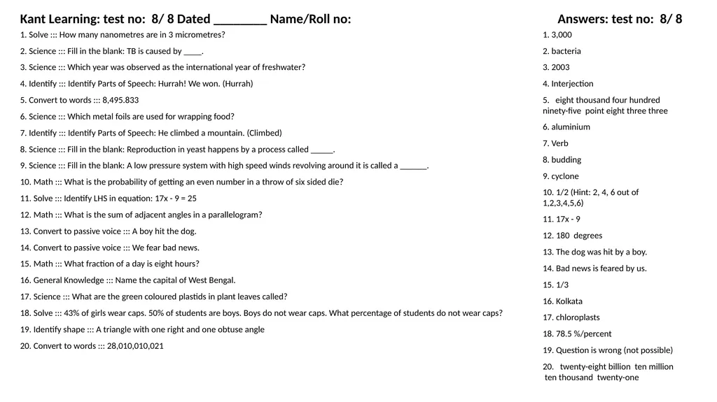 1. Translate into Hindi ::: many 1. बहुत सारे (How - slide 108 of 160