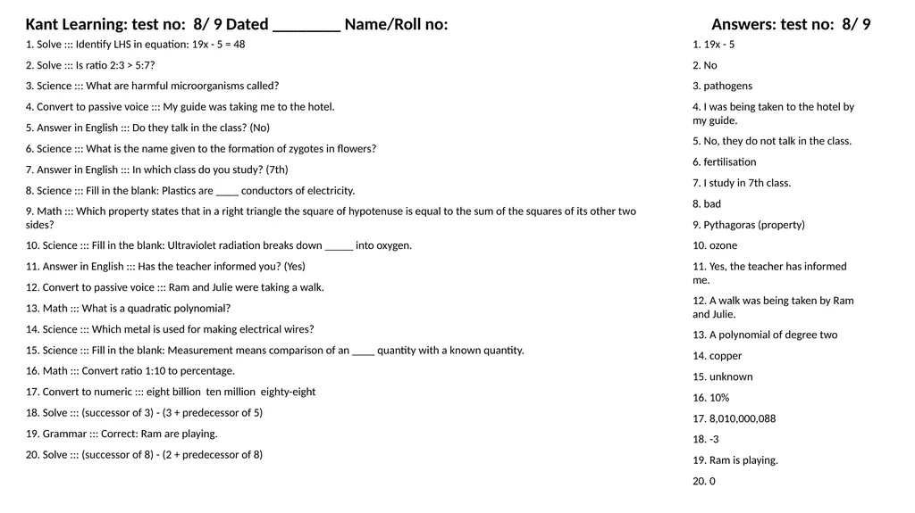1. Translate into Hindi ::: many 1. बहुत सारे (How - slide 109 of 160