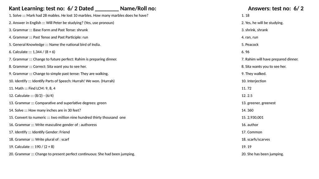1. Translate into Hindi ::: many 1. बहुत सारे (How - slide 62 of 160