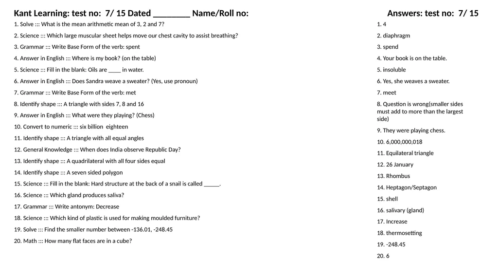 1. Translate into Hindi ::: many 1. बहुत सारे (How - slide 95 of 160
