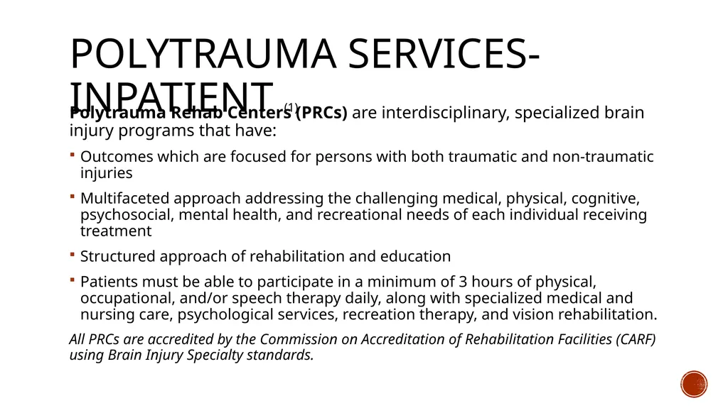 TBI and the VA: A Patient Centered Care Approach - slide 6 of 31
