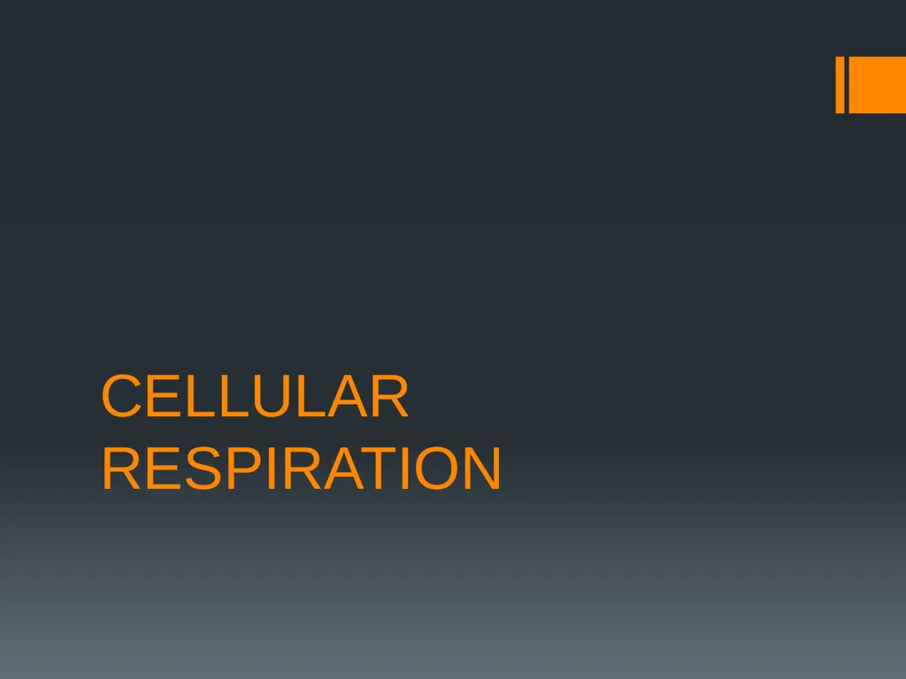 CELLULAR RESPIRATION MAKING LINKS FORMULA OF - slide 1 of 33