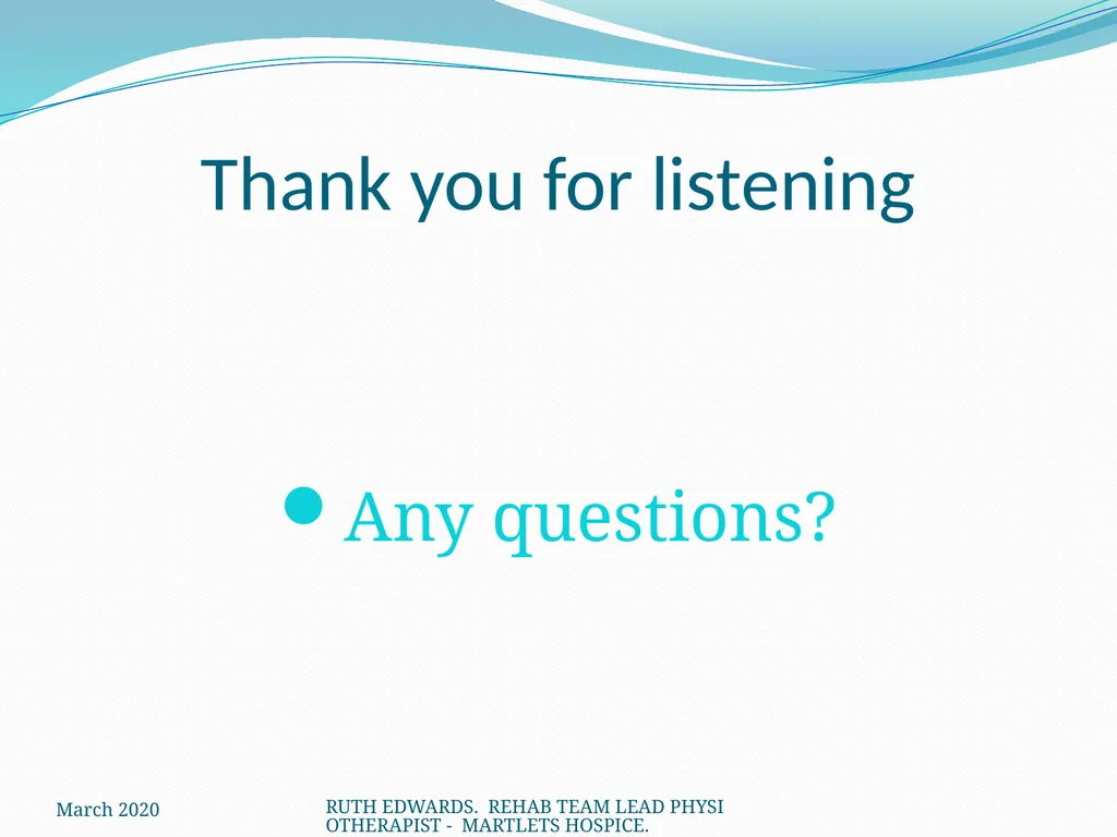 AREAS WE WILL COVER: What is breathlessness – who - slide 32 of 32