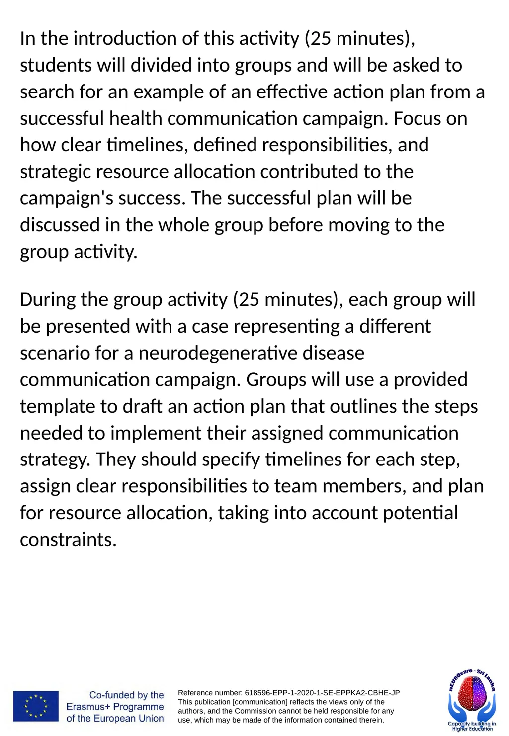 WORKSHOPS PUBLIC HEALTH PROMOTION AND - slide 23 of 71