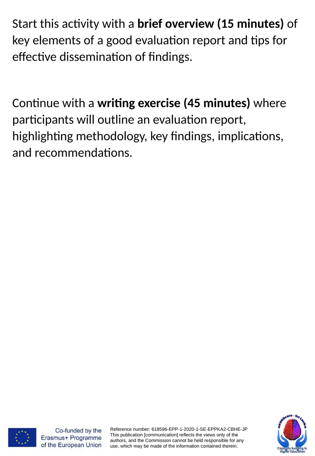 WORKSHOPS PUBLIC HEALTH PROMOTION AND - slide 70 of 71