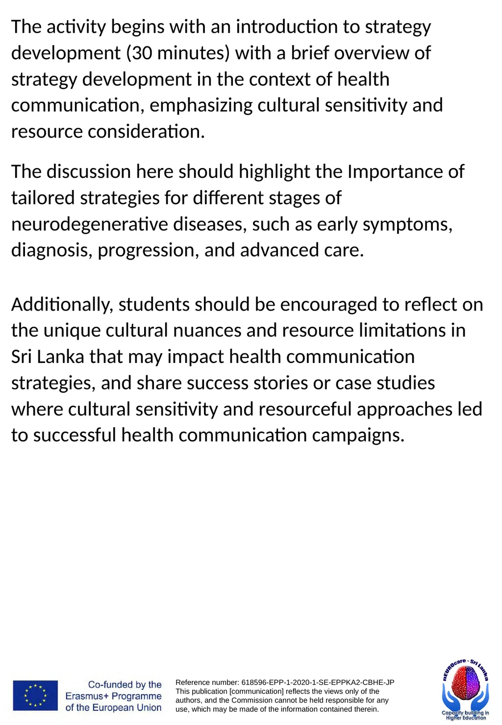 WORKSHOPS PUBLIC HEALTH PROMOTION AND - slide 20 of 71