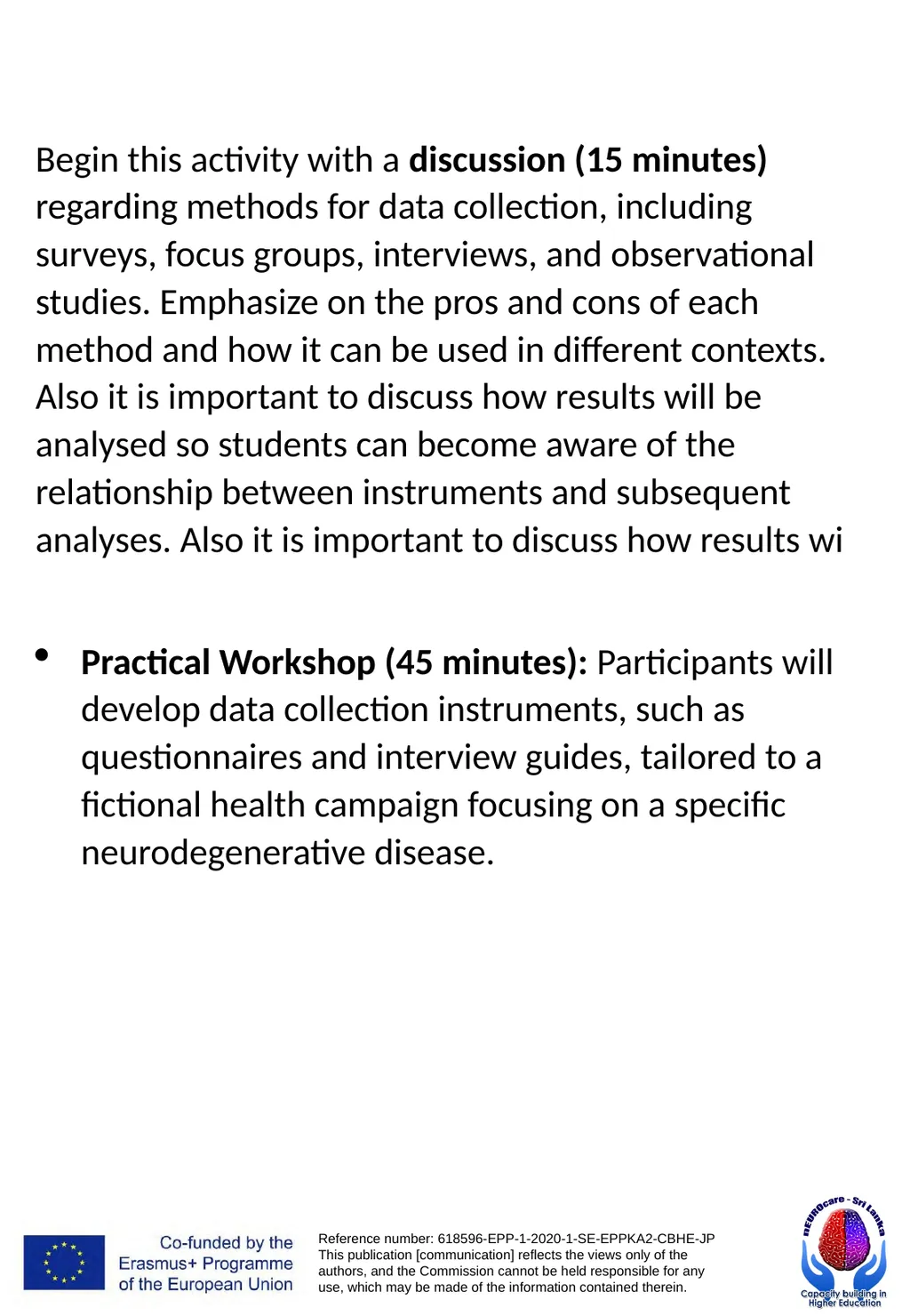 WORKSHOPS PUBLIC HEALTH PROMOTION AND - slide 64 of 71
