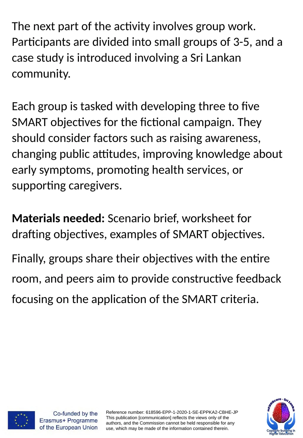 WORKSHOPS PUBLIC HEALTH PROMOTION AND - slide 18 of 71
