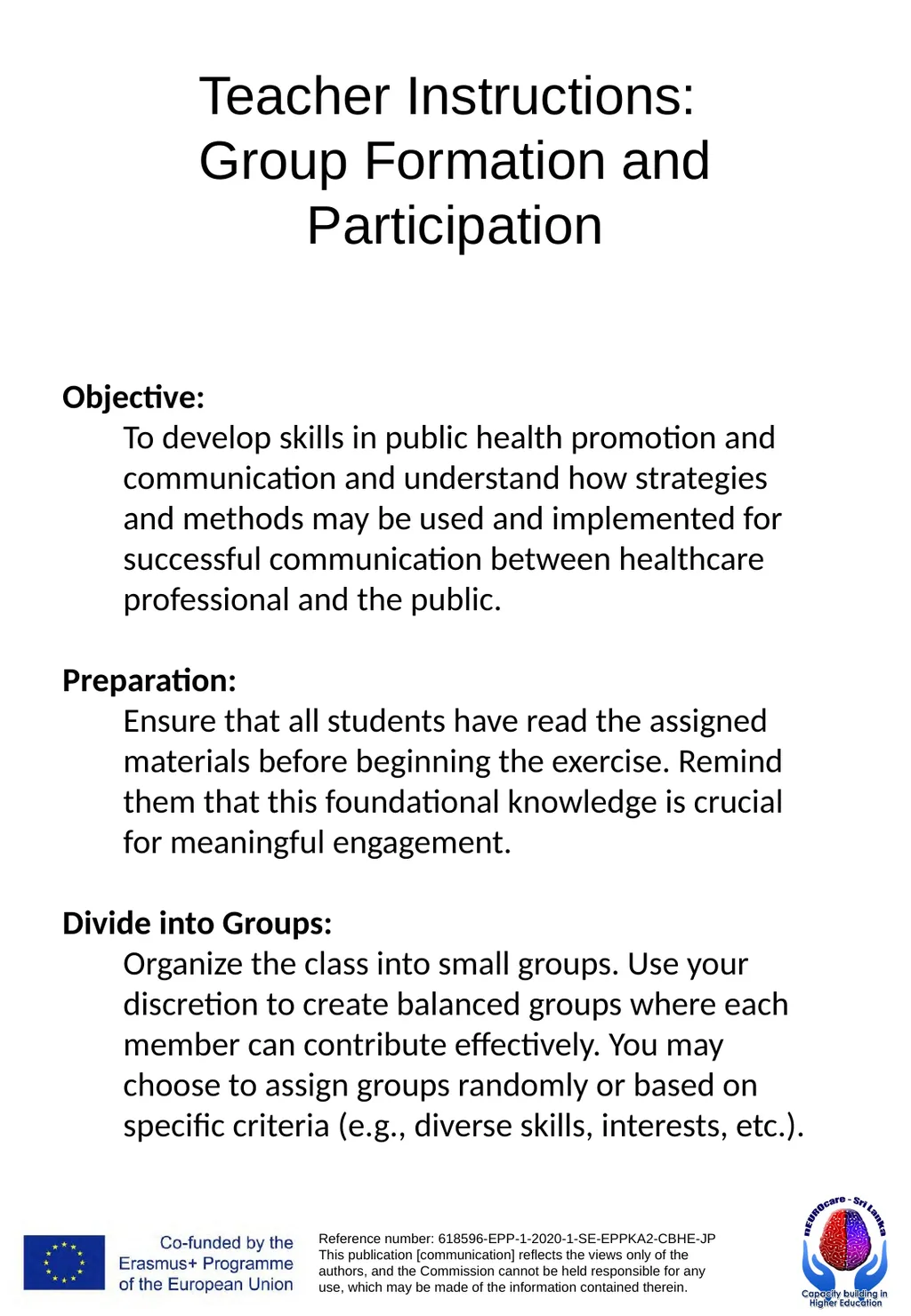 WORKSHOPS PUBLIC HEALTH PROMOTION AND - slide 4 of 71