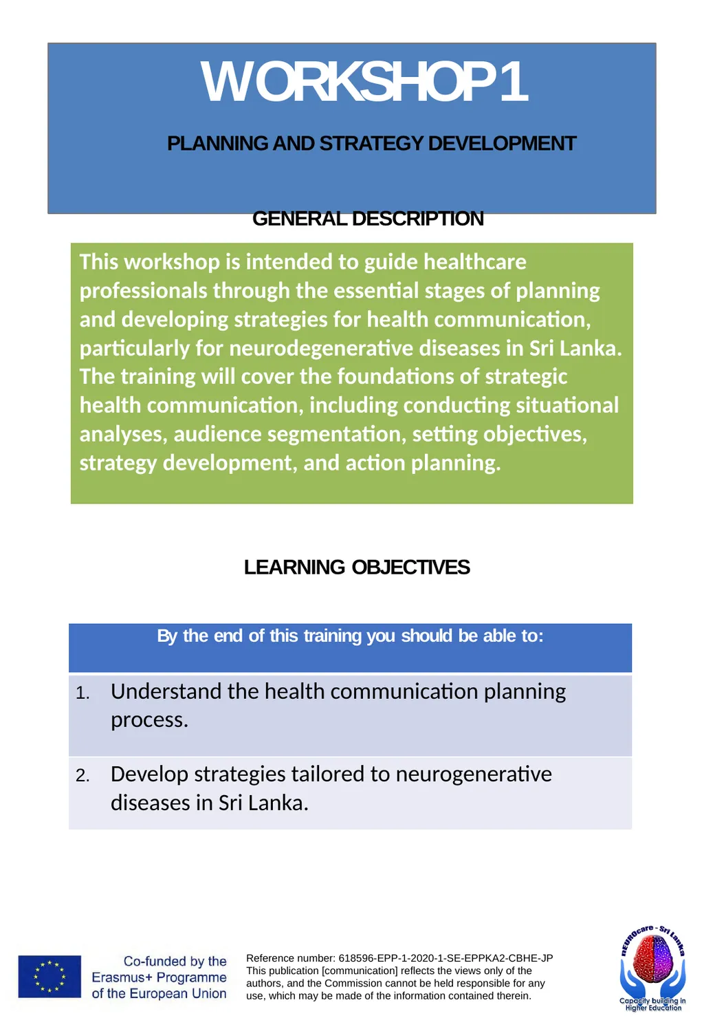 WORKSHOPS PUBLIC HEALTH PROMOTION AND - slide 7 of 71