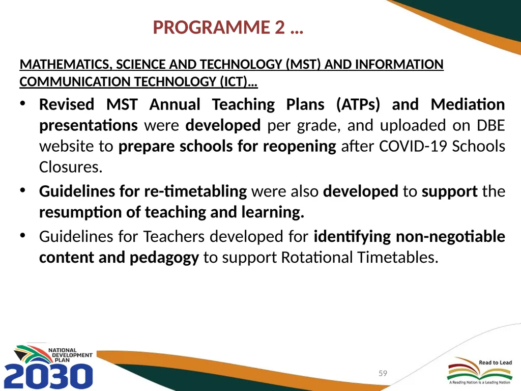 FIRST QUARTER PERFORMANCE OF THE DEPARTMENT IN - slide 59 of 142