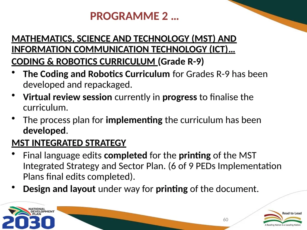 FIRST QUARTER PERFORMANCE OF THE DEPARTMENT IN - slide 60 of 142