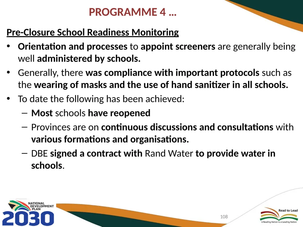 FIRST QUARTER PERFORMANCE OF THE DEPARTMENT IN - slide 108 of 142